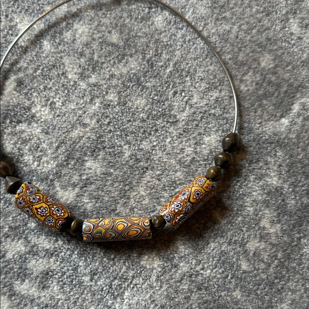 VENETIAN MILLEFIORI GLASS TRADE BEADS Necklace. VINTAGE - Picture 3 of 16